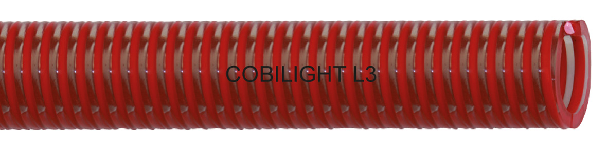 cobilight l pvc saug und druckschlauch rot fuer lebensmittel nach eu verordnung gerade laenge
