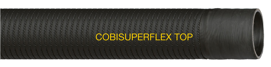 cobisuperflex top hochflexibler gummi spiral saug und foerderschlauch mit spiralfreien muffen fuer abrasive medien schwarz elektrisch leitfaehig abrieb ca