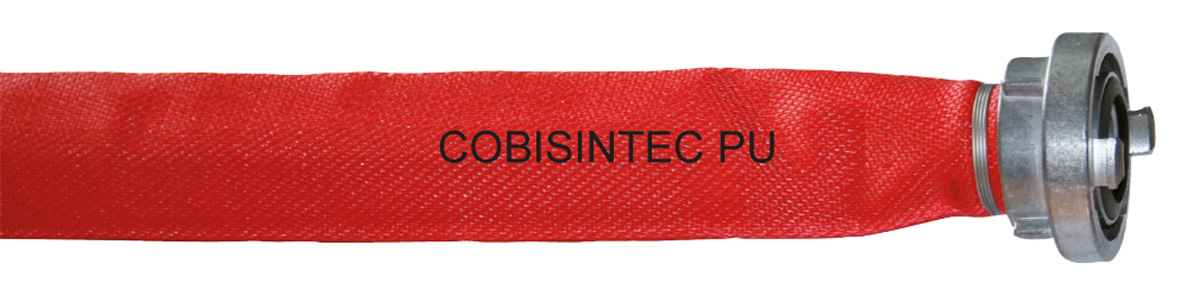 cobisintec pu synthetik bau und industrieschlauch mit polyurethanbeschichtung flachschlauch mit storz kupplungen baustellenschlauch bar betriebsdruck rot gerade laenge