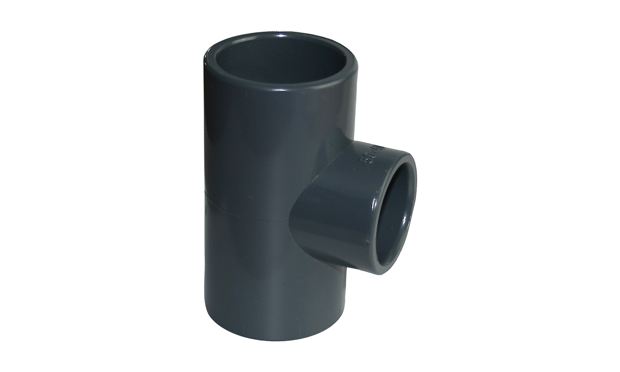pvc t stueck grad mit reduziertem mittelabgang