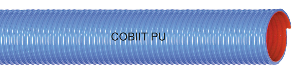 cobiit pu pvc polyurethan saug und druckschlauch fuer dachbekiesung mobile luftfoerderung hochabriebfest polyurethan innenseele mm rot aussen blau gerade laenge