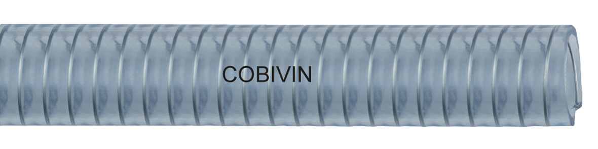 cobivin hochflexibler klarrer pvc saug und druckschlauch transparent mit stahlspirale gerade laenge