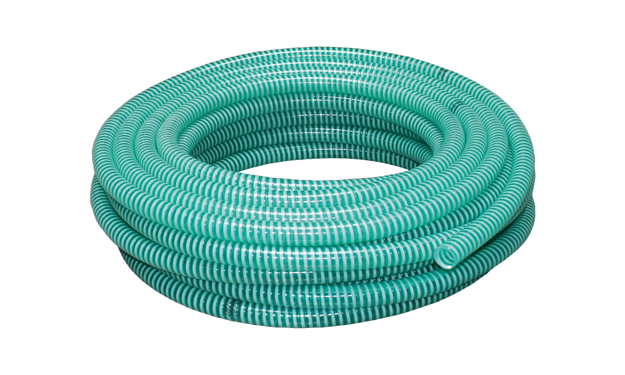 cobilight standard pvc saug und druckschlauch gruen mit weisser spirale pumpenschlauch rolle