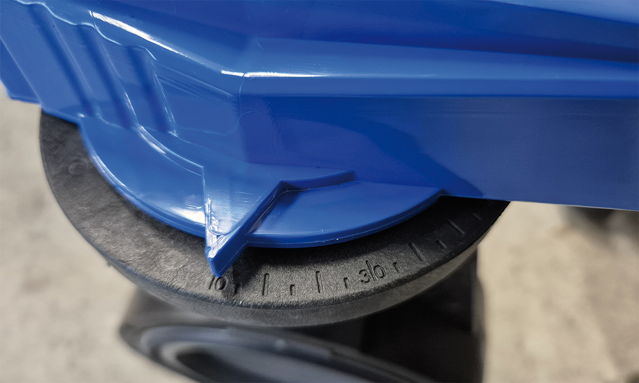 pvc absperrklappe typ cobi mit rasterhebel rastermarkierung seitlich