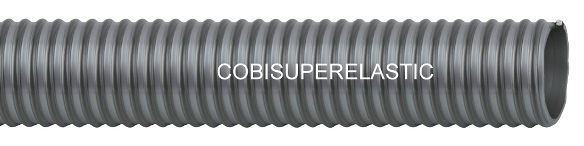 cobisuperelastic hochflexibler pvc saug und druckschlauch silbergrau mit hart pvc spirale fuer kommunalfahrzeuge pvc buna gemisch gerade laenge
