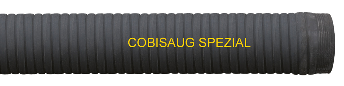cobisaug spezial saugbaggerschlauch mit spiralfreien muffen elektrisch leitfaehig schwarz gerade laenge
