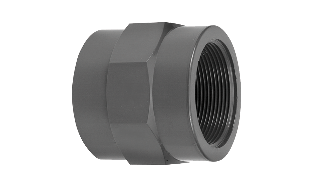 pvc gewindemuffe mit innengewinde ohne verstaerkungsring