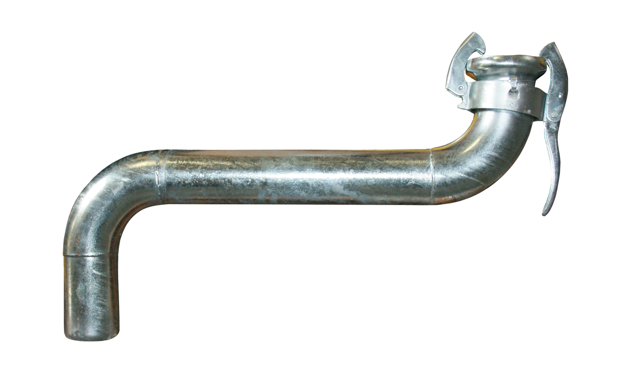 schwanenhals mit m teil und rohrstutzen system perrot