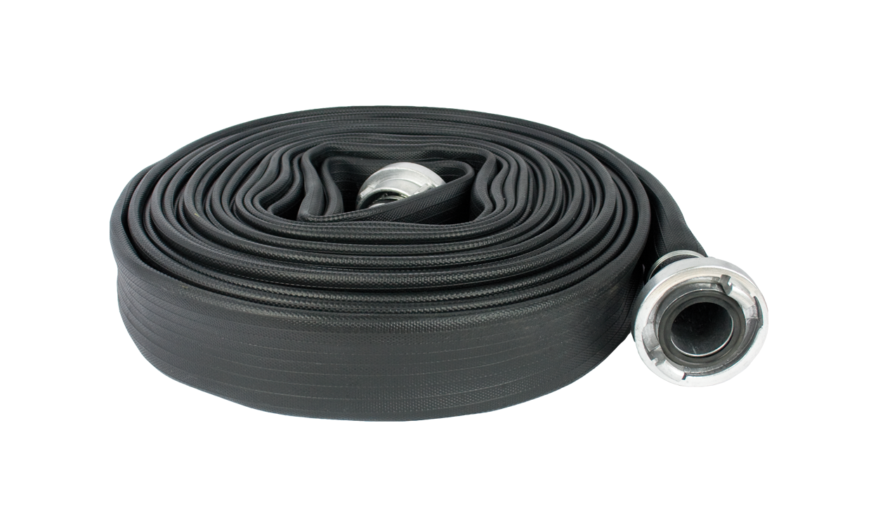 cobiindustry robuster nitril flachschlauch mit storz kupplungen baustellenschlauch feuerwehrschlauch schwarz rolle