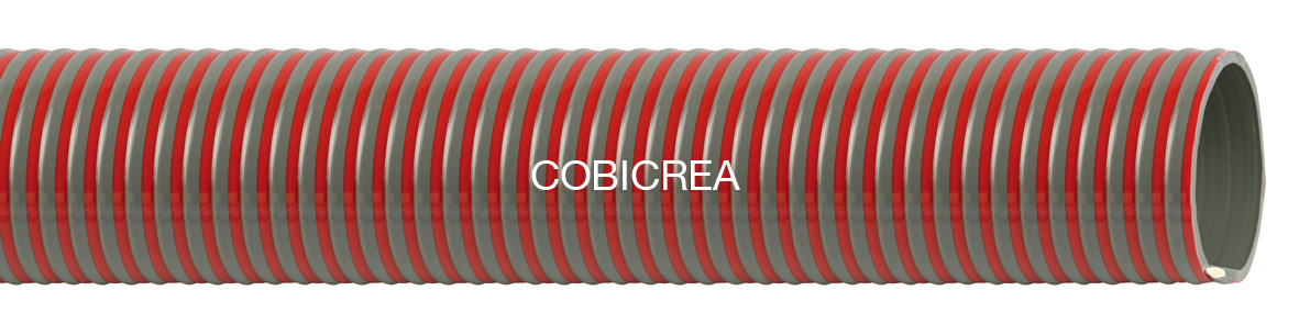 cobicrea hochflexibler pvc saug und druckschlauch grau rot guelleschlauch gerade laenge