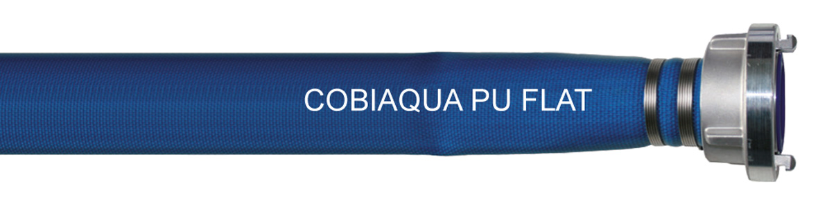 cobiaqua pu flat trinkwasserflachschlauch mit polyurethan beschichtung blau mit storz kupplungen ktw a dvgw w gerade laenge