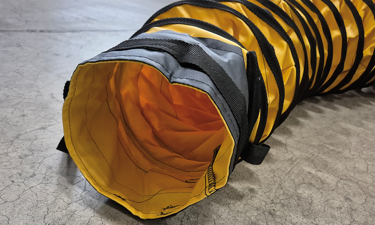 cobilutt lutten warmluftschlauch luttenschlauch lueftungsschlauch gelb schwarz gerade laenge