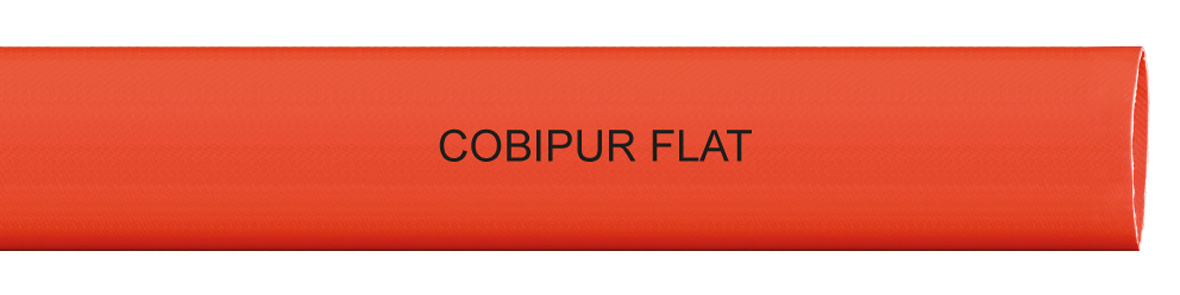 cobipur flat polyurethan flachschlauch guelleverschlauchung zugschlauch hoch abriebfest zugfest orange gerade laenge