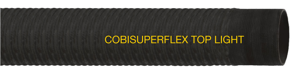 cobisuperflex light hochflexibler gummi spiral saug und foerderschlauch mit spiralfreien muffen fuer abrasive medien schwarz elektrisch leitfaehig abrieb ca