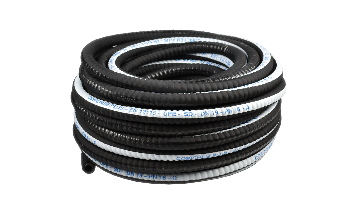 COBICHEM PLUS UPE SL - Chemical suction and pressure hose UP-E inlay according to EN 12115, very flexible