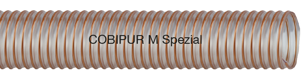 cobipur m spezial mittelschwerer ester polyurethan saug und foerderschlauch fuer abrasive medien gerade laenge