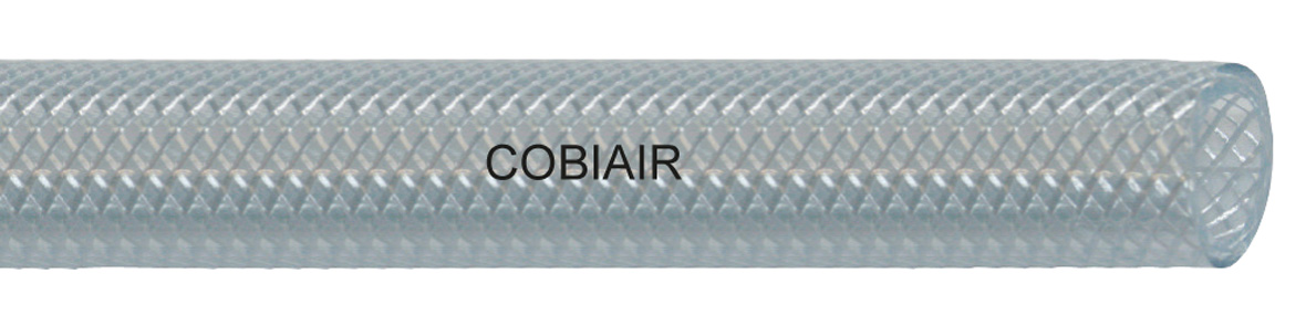 cobiair pvc druckluftschlauch gewebeschlauch kompressorschlauch klar transaprent mit gewebeeinlage gerade laenge