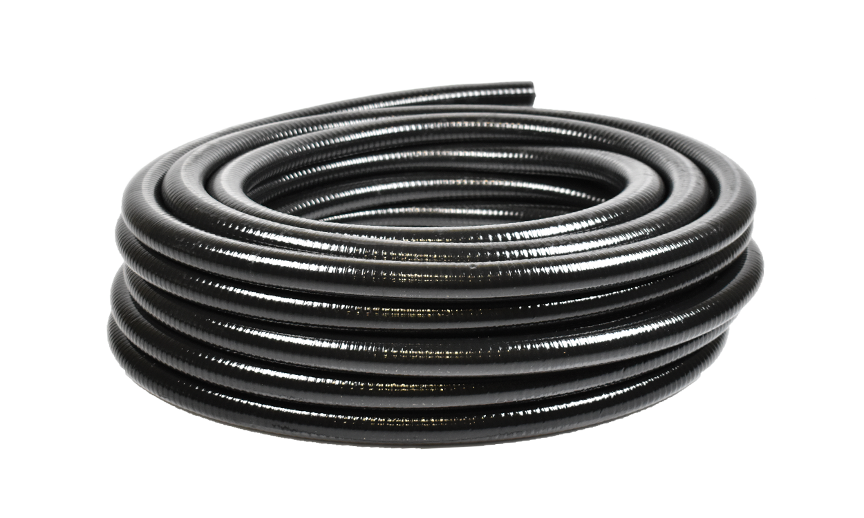 cobiocean sl leichter pvc saug und druckschlauch schwarz mit weisser spirale fuer teichbau teichschlauch poolschlauch rolle