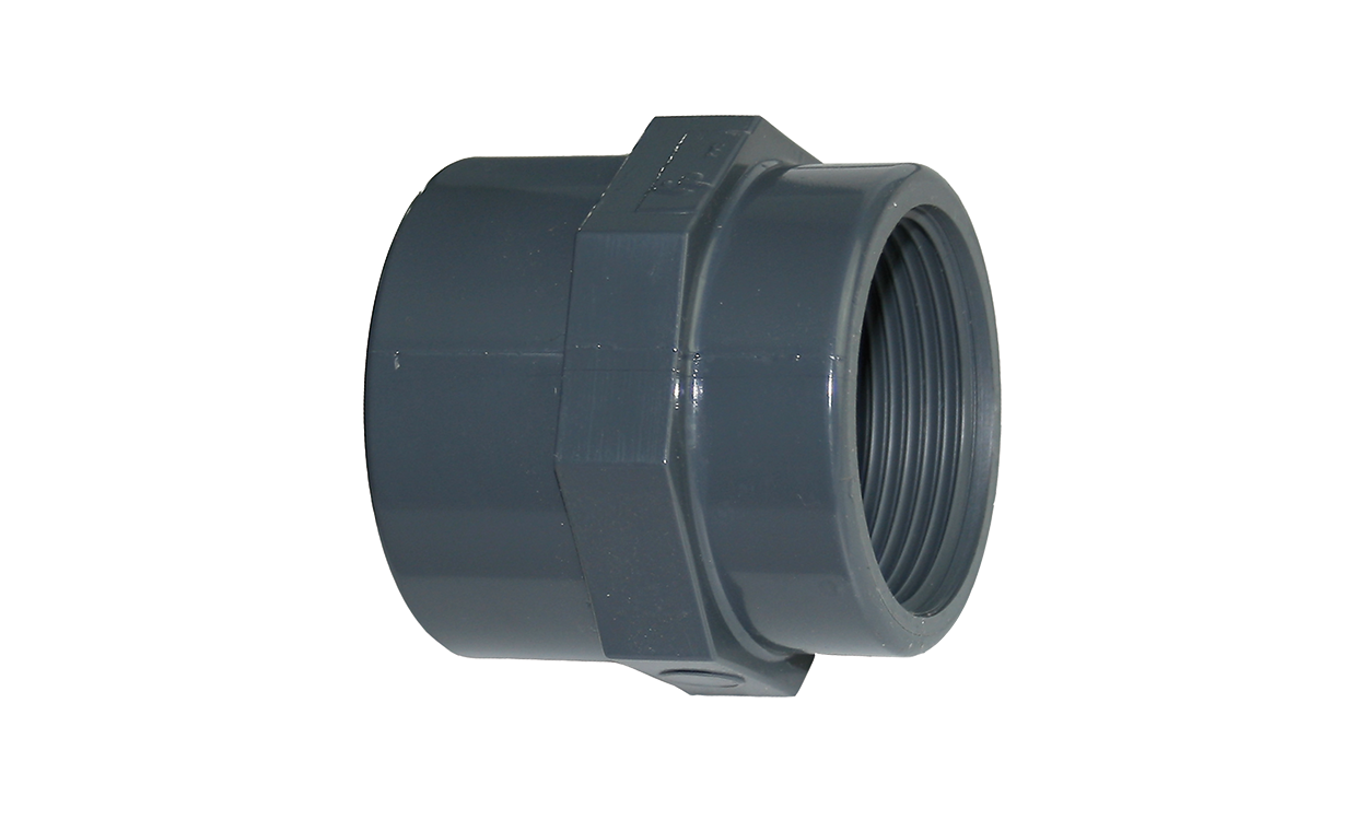 pvc gewindemuffe mit klebemuffe und innengewinde ohne verstaerkungsring