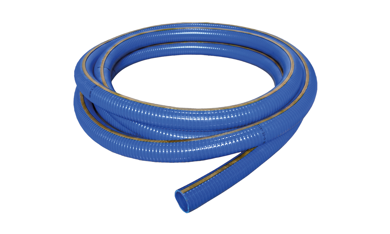cobioil k el oel und benzinbestaendiger pvc saug und druckschlauch blau mit aussenliegender kupferlitze rolle