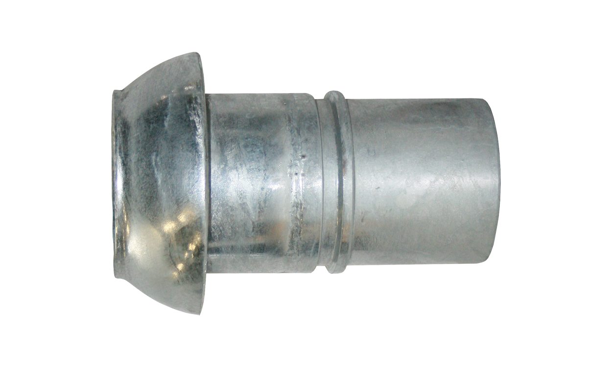 v teil mit glatter schlauchtuelle mit sicherungsbund fuer schaleneinband system perrot