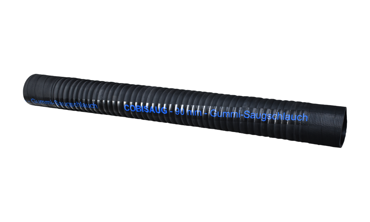 COBISAUG - Zeer flexibele rubberen spiraal-zuigslang met spiraalloze moffen