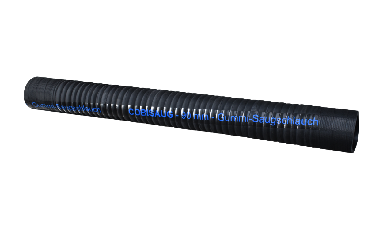cobisaug gummi spiralsaugschlauch mit spiralfreien muffen guellesaugschlauch schwarz bar betriebsdruck gerade laenge neu
