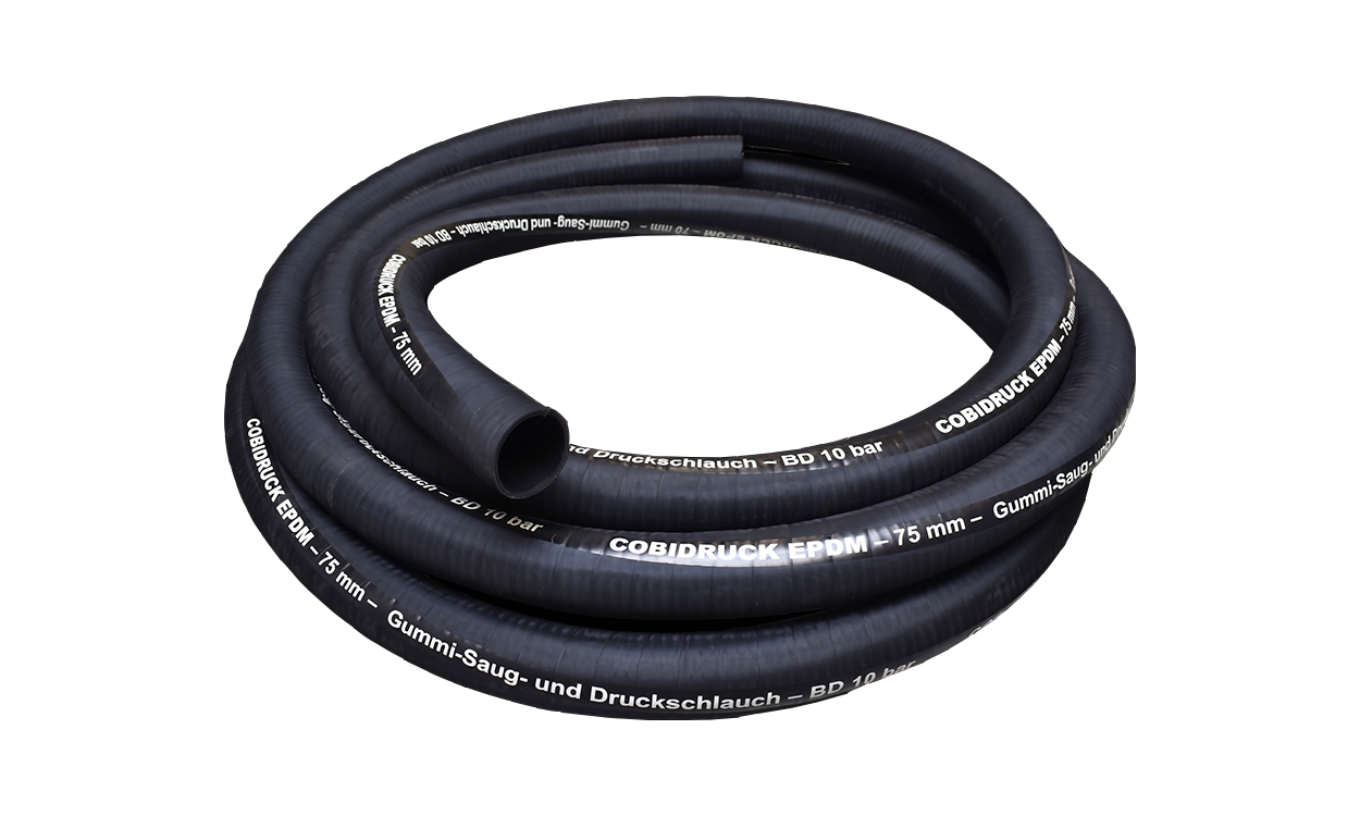 cobidruck epdm gummi spiralsaug und druckschlauch fuer industrielle anwendungen schwarz bar betriebsdruck rolle