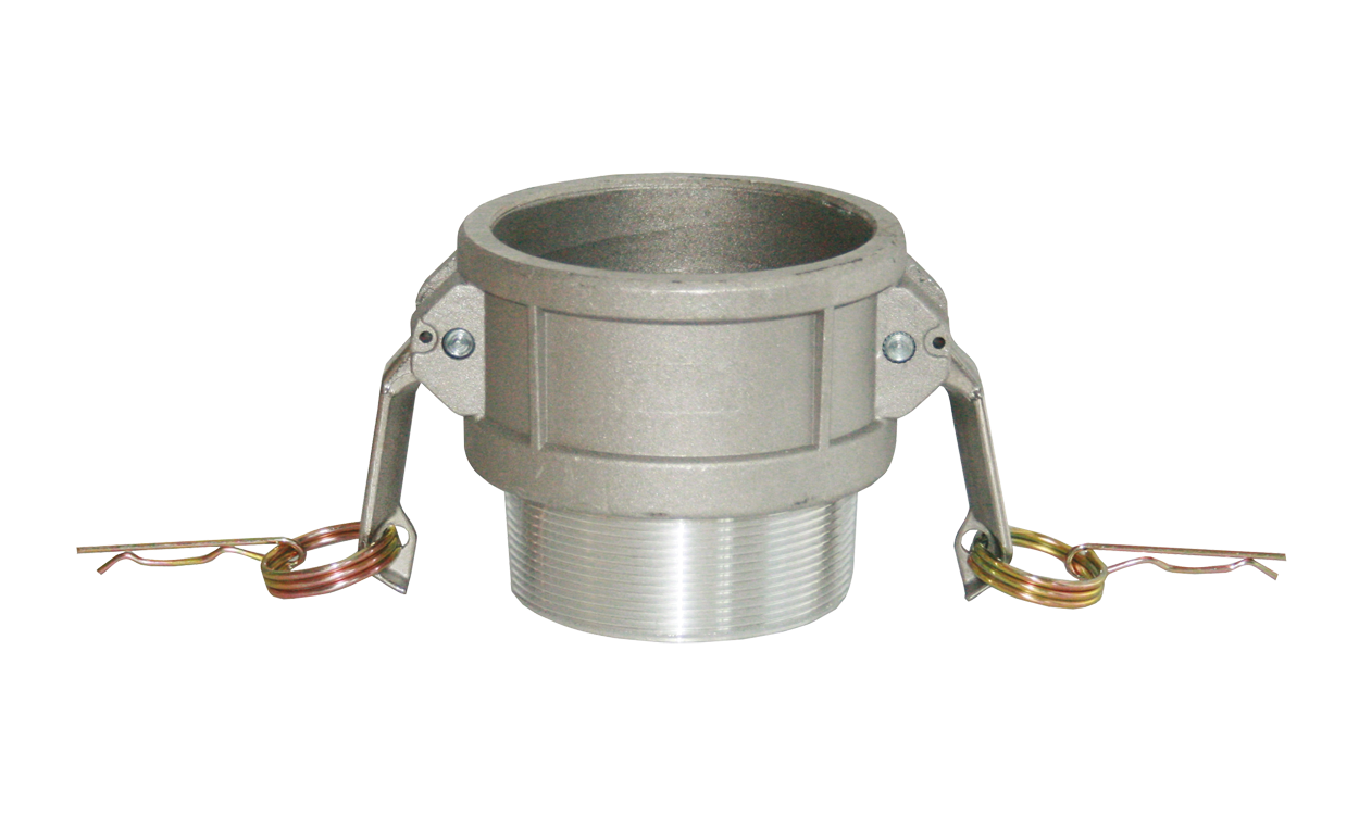 m teil mit aussengewinde typ b system kamlok aluminium mit edelstahlhebel