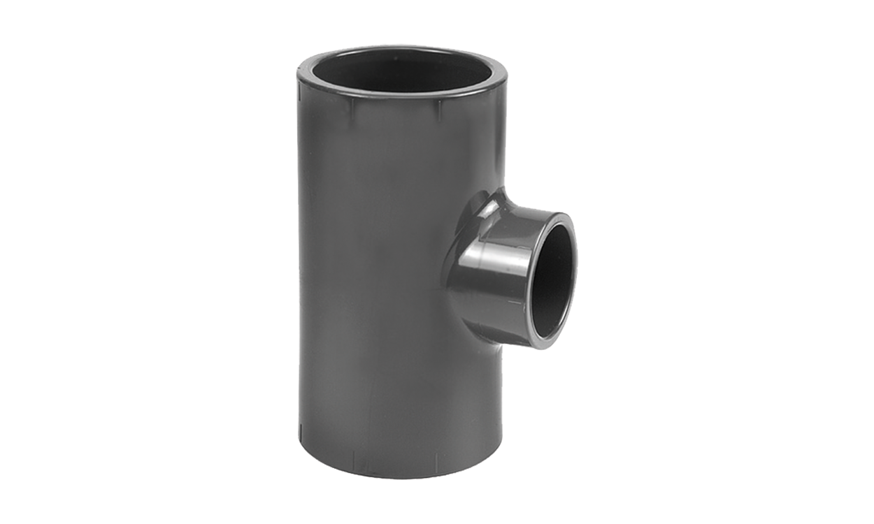 pvc t stueck grad mit reduziertem mittelabgang